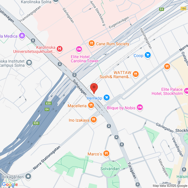 Google Maps: Axfood AB, Solnavägen, 113 65 Stockholm