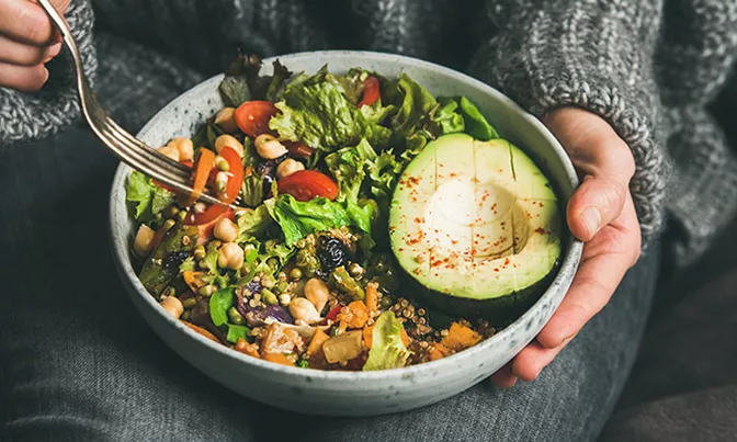 Green salads plate