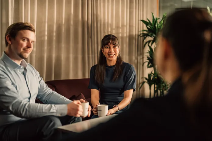 Employees working together